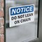 Signmission Do Not Lean On Chain, 14 in W x Rectangle, Vinyl Decal OS-2PACK-NS-D-1014-L-11288 - alternate 3